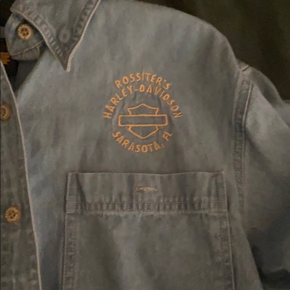 5/$15 Harley Davidson button down shirt
